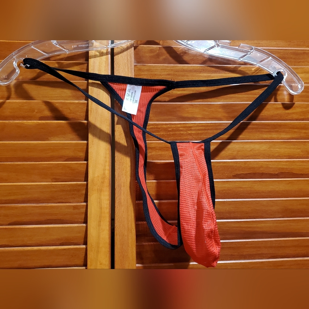 Men's mesh pouch thong